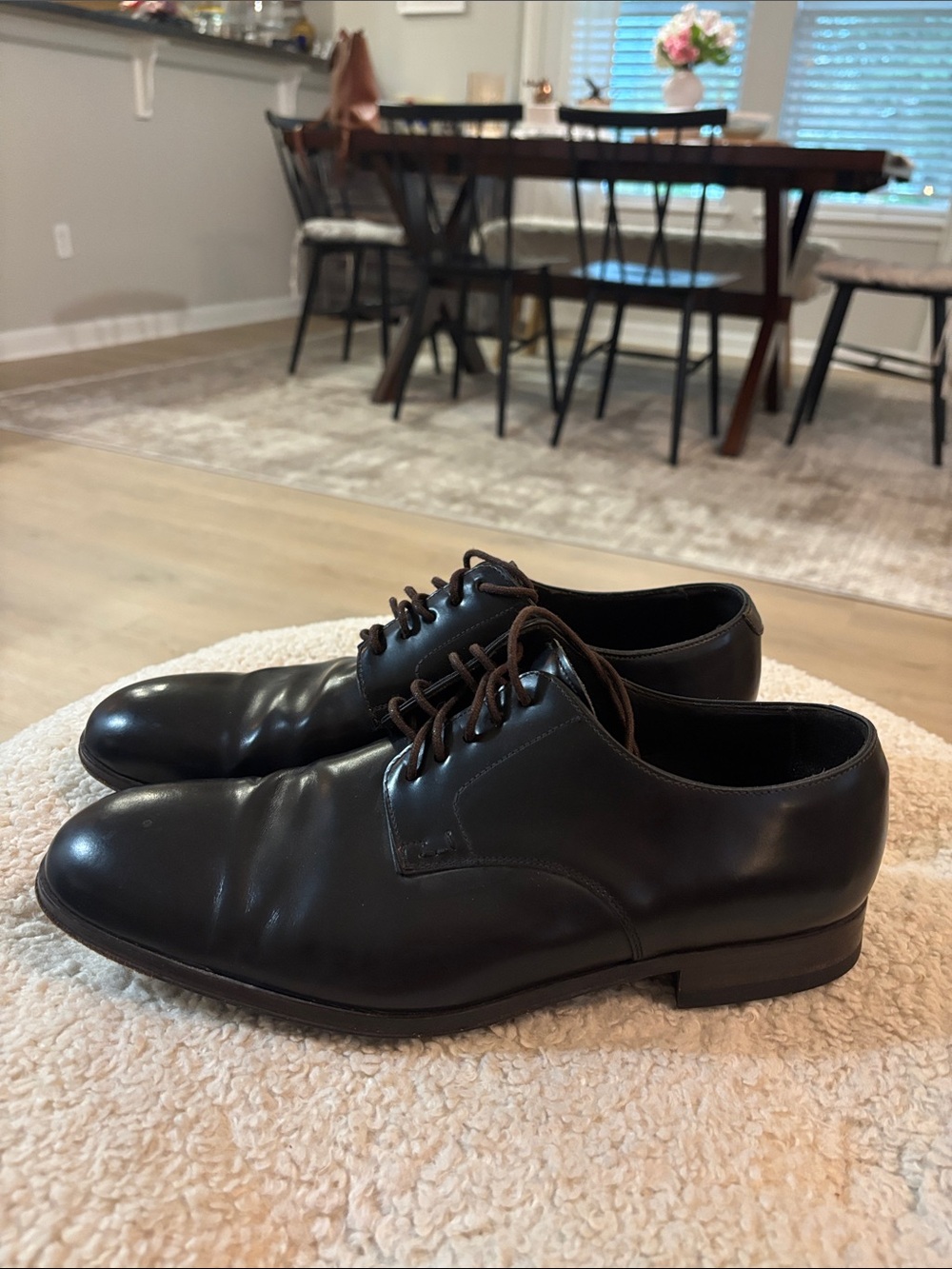 Calce Dress Shoes black lace up leather wedding size 41 EU